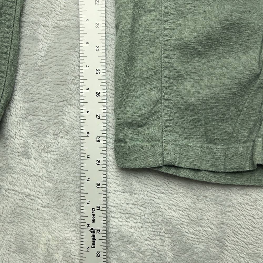 Hollister Ultra High Rise Baggy Cargo Pants Womens XS Olive Green Linen Outdoor - Picture 3 of 8